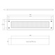 Intersteel Tochtwering rechthoek geborsteld rvs Intersteel Tochtwering rechthoek geborsteld rvs