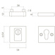 Intersteel Veiligheidsrozet SKG3 vierkant met kerntrekbeveiliging zwart RVS Intersteel Veiligheidsrozet SKG3 vierkant met kerntrekbeveiliging zwart RVS