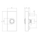 Intersteel Deurbel rechthoekig 65x30x10 mm verdekt rvs / zwart Intersteel Deurbel rechthoekig 65x30x10 mm verdekt rvs / zwart