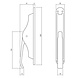 Intersteel Pomp-espagnolet met stangenset 2x 1250 mm vernikkeld Intersteel Pomp-espagnolet met stangenset 2x 1250 mm vernikkeld