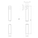 Intersteel Pomp-espagnolet met stangenset 2x 1250 mm vernikkeld Intersteel Pomp-espagnolet met stangenset 2x 1250 mm vernikkeld