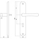 Intersteel Deurklink Saturnus op schild sleutelgat 56mm messing gelakt Intersteel Deurklink Saturnus op schild sleutelgat 56mm messing gelakt
