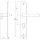 Intersteel Deurklink Saturnus op schild profielcilindergat 72 mm messing gelakt Intersteel Deurklink Saturnus op schild profielcilindergat 72 mm messing gelakt