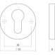 Intersteel Rozet profielcilindergat rond verdekt messing gelakt Intersteel Rozet profielcilindergat rond verdekt messing gelakt