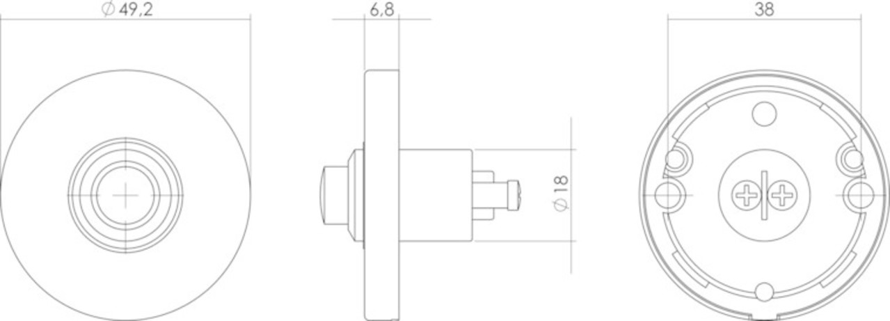 Intersteel Deurbel rond verdekt messing gelakt - voor voordeur - Intersteel Intersteel Deurbel rond verdekt messing gelakt - voor voordeur - Intersteel