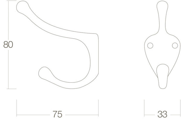Intersteel Kapstokhaak scheepsmodel messing gelakt Intersteel Kapstokhaak scheepsmodel messing gelakt