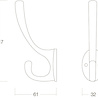 Intersteel Kapstokhaak ovaal messing gelakt - voor hal of garderobe - Intersteel