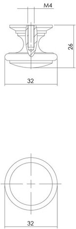 Intersteel Meubelknop 32 mm messing gelakt Intersteel Meubelknop 32 mm messing gelakt