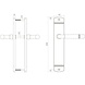 Intersteel Deurklink emily op schild 235x45x8 mm blind messing gelakt Intersteel Deurklink emily op schild 235x45x8 mm blind messing gelakt