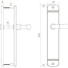 Intersteel Deurklink Helena op schild blind 235x45x8 mm messing gelakt - deurbeslag voor binnendeur Intersteel Deurklink Helena op schild blind 235x45x8 mm messing gelakt - deurbeslag voor binnendeur
