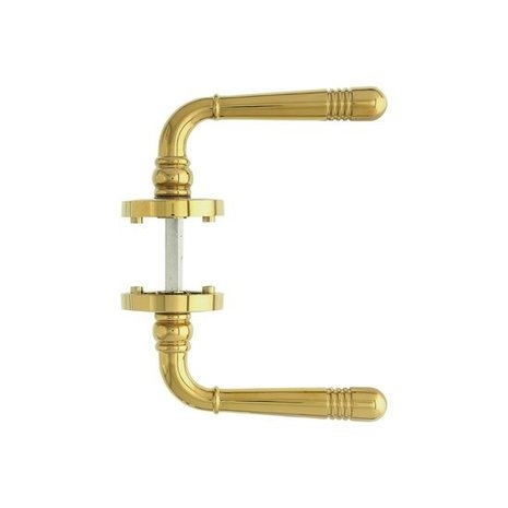 Intersteel Deurklink Helena op rozet 55x10 mm messing gelakt Intersteel Deurklink Helena op rozet 55x10 mm messing gelakt