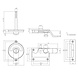 Intersteel Wc-slot met bocht rood / groen messing gelakt Intersteel Wc-slot met bocht rood / groen messing gelakt