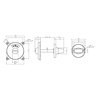 Intersteel WC slot / badkamersluiting George vrij/bezet messing gelakt - met vrij/bezet indicator Intersteel WC slot / badkamersluiting George vrij/bezet messing gelakt - met vrij/bezet indicator