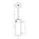 Intersteel Toiletborstel kokermodel wandmontage rvs geborsteld Intersteel Toiletborstel kokermodel wandmontage rvs geborsteld