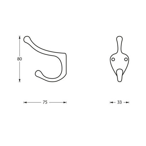 Intersteel Kapstokhaak scheepsmodel nikkel mat Intersteel Kapstokhaak scheepsmodel nikkel mat