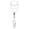 Intersteel Deurstopper rvs zwart vloermontage 30 mm Intersteel Deurstopper rvs zwart vloermontage 30 mm