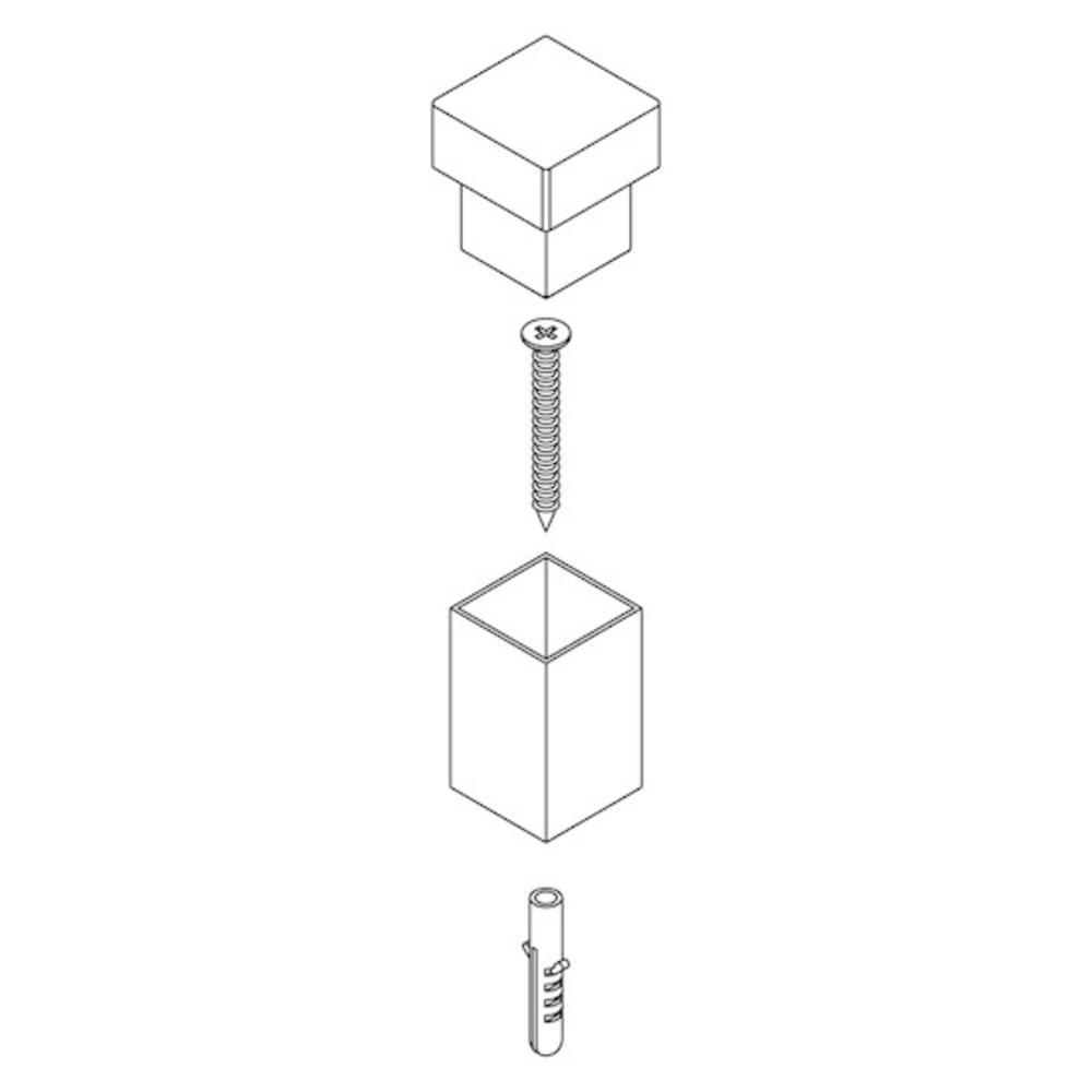 Intersteel Deurstopper vierkant rvs zwart - muurbescherming - Intersteel Intersteel Deurstopper vierkant rvs zwart - muurbescherming - Intersteel