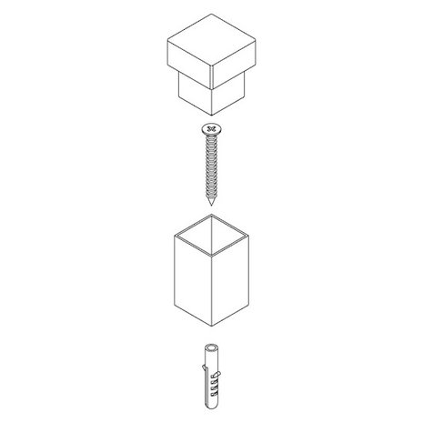 Intersteel Deurstopper vierkant rvs zwart - muurbescherming - Intersteel Intersteel Deurstopper vierkant rvs zwart - muurbescherming - Intersteel
