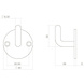 Intersteel Rvs jashaak met achterplaat zwart Intersteel Rvs jashaak met achterplaat zwart