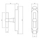 Intersteel Klink-espagnolet t-klink met stangenset 2 x 1250 mm verchroomd Intersteel Klink-espagnolet t-klink met stangenset 2 x 1250 mm verchroomd