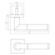 Intersteel Deurklink Bastian op rozet 55x55x10 mm zwart Intersteel Deurklink Bastian op rozet 55x55x10 mm zwart