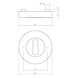 Intersteel Rozet met sleutelgat 53x8mm mat zwart Intersteel Rozet met sleutelgat 53x8mm mat zwart