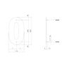 Intersteel Huisnummer 0 xl hoogte 30 cm rvs/mat zwart Intersteel Huisnummer 0 xl hoogte 30 cm rvs/mat zwart