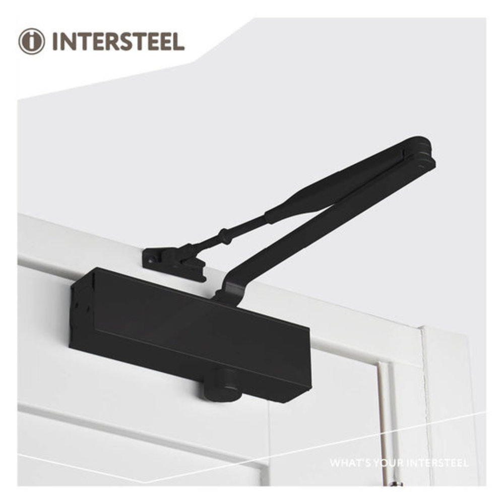 Intersteel Deurdranger zwart met schaararm dr120
