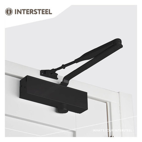Intersteel Deurdranger zwart met schaararm dr120 - zachtsluitend - Intersteel Intersteel Deurdranger zwart met schaararm dr120 - zachtsluitend - Intersteel