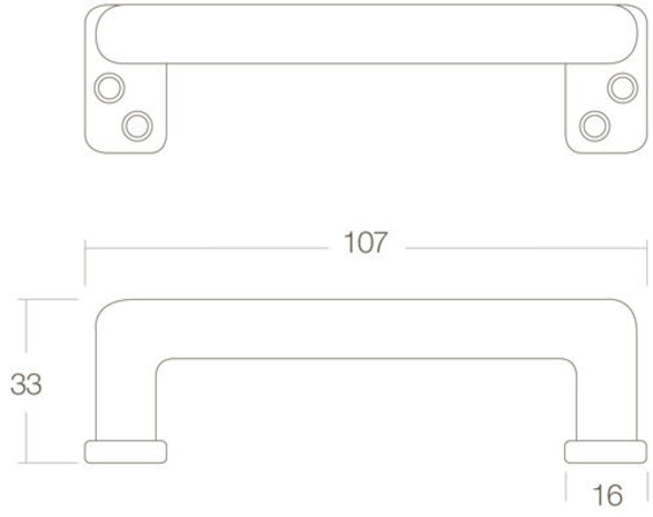 Intersteel Meubelgreep 108 mm mat zwart - voor kast of lade - Intersteel Intersteel Meubelgreep 108 mm mat zwart - voor kast of lade - Intersteel