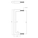 Intersteel Meubelgreep zwart vierkant 140 mm Intersteel Meubelgreep zwart vierkant 140 mm