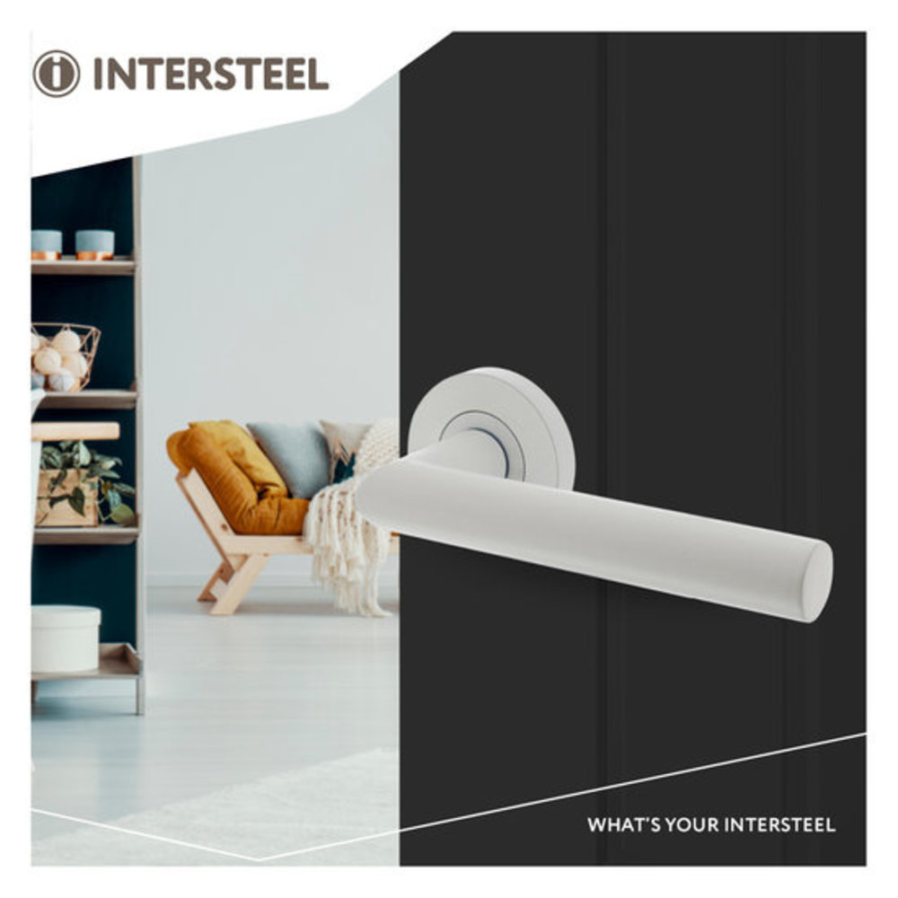 Intersteel Deurklink Bastian rond rozet wit - deurbeslag voor binnendeur - Intersteel Intersteel Deurklink Bastian rond rozet wit - deurbeslag voor binnendeur - Intersteel