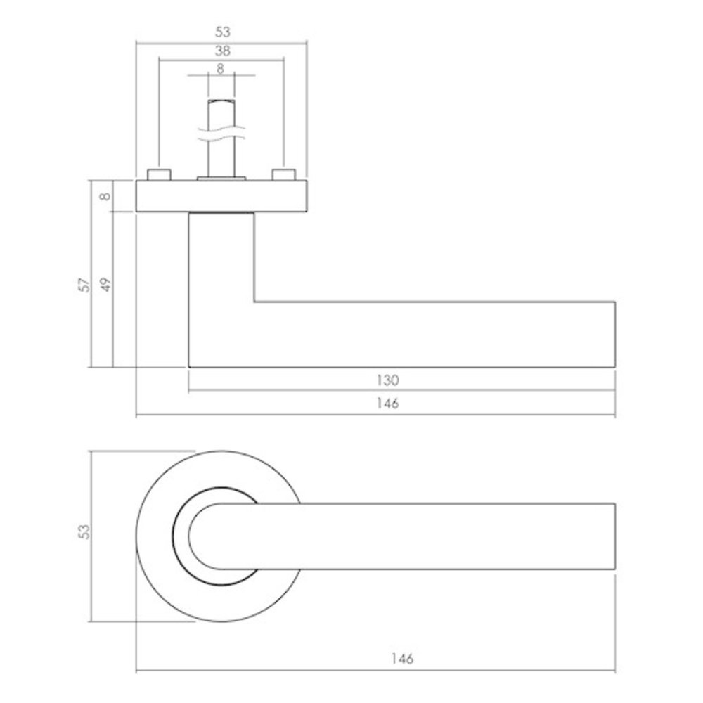 Intersteel Deurklink Bastian rond rozet wit - deurbeslag voor binnendeur - Intersteel Intersteel Deurklink Bastian rond rozet wit - deurbeslag voor binnendeur - Intersteel