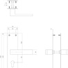 Intersteel Deurklink Amsterdam met schild 250x55x2mm profielcilindergat 55mm rvs geborsteld Intersteel Deurklink Amsterdam met schild 250x55x2mm profielcilindergat 55mm rvs geborsteld