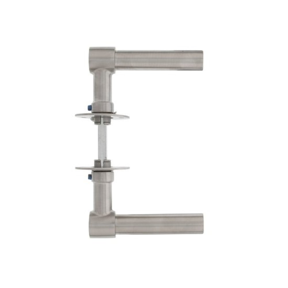 Intersteel Deurklink l/l-model met rozet 2 mm rvs geborsteld Intersteel Deurklink l/l-model met rozet 2 mm rvs geborsteld