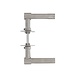 Intersteel Deurklink l/l-model met rozet 2 mm rvs geborsteld Intersteel Deurklink l/l-model met rozet 2 mm rvs geborsteld