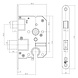 Intersteel Veiligheidsslot skg1 profielcilindergat 55mm met afgeronde voorplaat 20x174mm Intersteel Veiligheidsslot skg1 profielcilindergat 55mm met afgeronde voorplaat 20x174mm