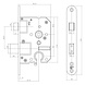 Intersteel Veiligheidsslot skg2 profielcilindergat 55mm met afgeronde voorplaat 25x174mm Intersteel Veiligheidsslot skg2 profielcilindergat 55mm met afgeronde voorplaat 25x174mm