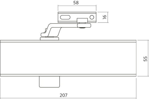 Intersteel Deurdranger met schaararm dr 120