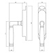 Intersteel Klink-espagnolet links ton 222 met stangenset 2x 1250 mm mat nikkel/ebbenhout Intersteel Klink-espagnolet links ton 222 met stangenset 2x 1250 mm mat nikkel/ebbenhout