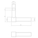 Intersteel Klink-espagnolet rechts l-recht met stangenset 2x 1245 mm geborsteld rvs Intersteel Klink-espagnolet rechts l-recht met stangenset 2x 1245 mm geborsteld rvs