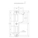Intersteel Sluitplaat voor veiligheidsslot skg1 profielcilindergat 55mm din links rvs Intersteel Sluitplaat voor veiligheidsslot skg1 profielcilindergat 55mm din links rvs