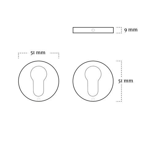 Mooi Deurbeslag Cilinderrozet modern rond mat zwart - voor cilinderslot binnendeur Mooi Deurbeslag Cilinderrozet modern rond mat zwart - voor cilinderslot binnendeur