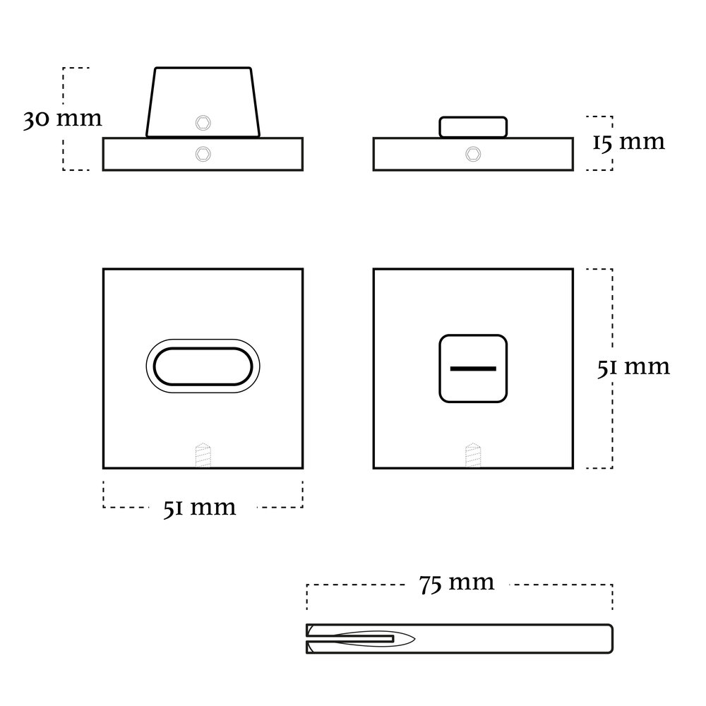 Mooi Deurbeslag Nova21 geveerde deurklink zwart met WC slot Mooi Deurbeslag Nova21 geveerde deurklink zwart met WC slot