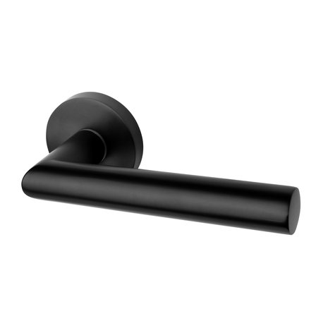 Mooi Deurbeslag Geveerde deurklink Modern rond mat zwart - voor binnendeur Mooi Deurbeslag Geveerde deurklink Modern rond mat zwart - voor binnendeur