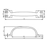 Intersteel Meubelgreep 130mm nikkel - voor kast of lade - Intersteel Intersteel Meubelgreep 130mm nikkel - voor kast of lade - Intersteel