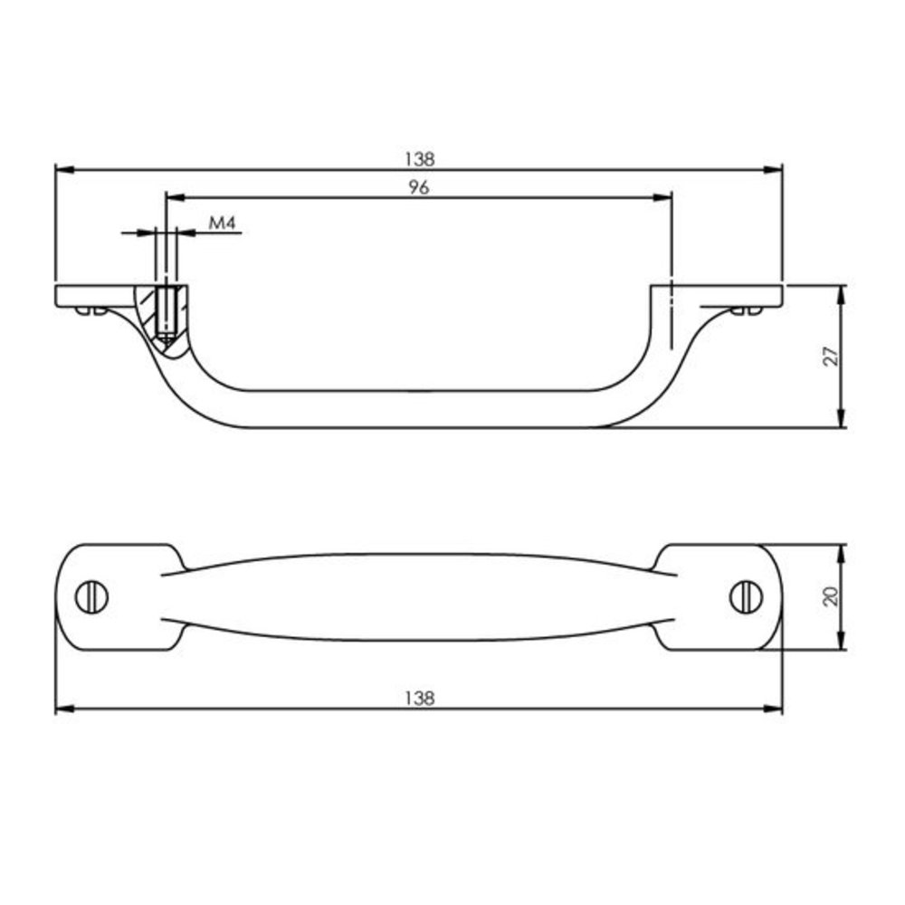 Intersteel Meubelgreep 138 mm mat zwart - voor kast of lade - Intersteel Intersteel Meubelgreep 138 mm mat zwart - voor kast of lade - Intersteel