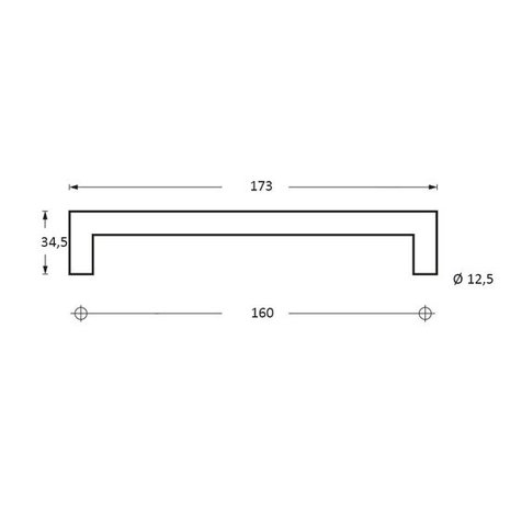 Intersteel Meubelgreep 173mm geborsteld RVS - voor kast of lade - Intersteel Intersteel Meubelgreep 173mm geborsteld RVS - voor kast of lade - Intersteel