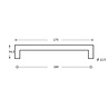 Intersteel Meubelgreep 173mm geborsteld RVS - voor kast of lade - Intersteel Intersteel Meubelgreep 173mm geborsteld RVS - voor kast of lade - Intersteel