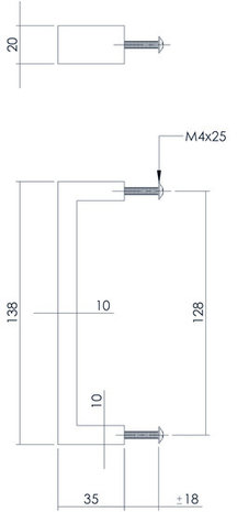 Intersteel Meubelgreep rechthoek 128mm geborsteld RVS - voor kast of lade - Intersteel Intersteel Meubelgreep rechthoek 128mm geborsteld RVS - voor kast of lade - Intersteel